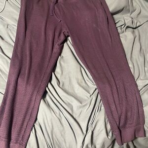 Sonoma Plum Waffle-Knit Joggers